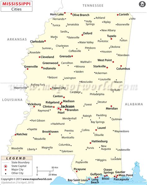 cities in mississippi by population|List of Cities and Towns in Mississippi – Countryaah.com.